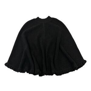 Alpacas Best Shoulder Cape Womens Size S/M Black Baby Alpaca Pullover High Neck